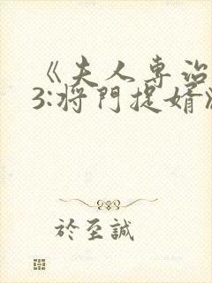 《夫人专治不服3:将门捉婿》上映时间