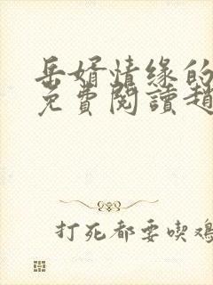 岳婿情缘的小说免费阅读赵琳