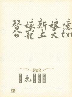 替嫁新娘亿万老公宠上天txt下载