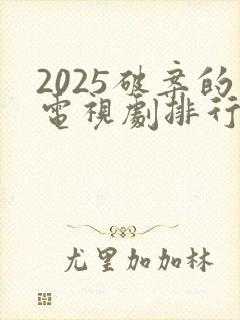 2025破案的电视剧排行榜前十名封面