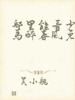 哪里能看少年白马醉春风免费全集