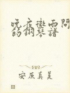 晚夜微雨问海棠的钢琴谱封面