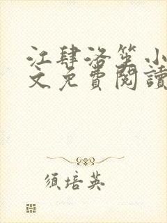 江肆洛笙小说全文免费阅读无弹窗