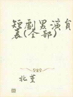 短剧男演员一览表(全部)封面