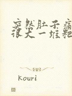 突然肚子痛拉了很大一堆粑粑