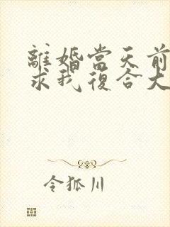 离婚当天前夫跪求我复合大结局封面