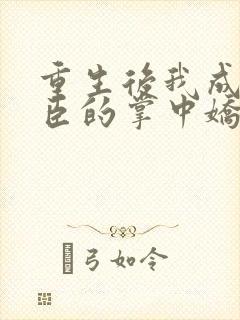 重生后我成了权臣的掌中娇原著