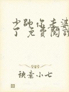 少帅你老婆又跑了 免费阅读封面