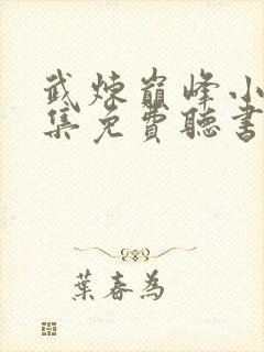 武炼巅峰小说全集免费听书