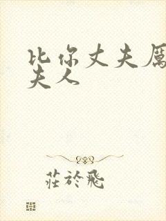 比你丈夫厉害吧夫人封面