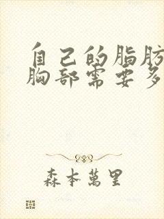 自己的脂肪填充胸部需要多少钱封面