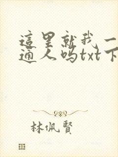 这里就我一个普通人吗txt下载封面