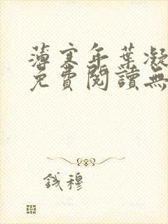 薄寒年叶凝小说免费阅读无弹窗