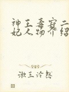 神王毒宠二嫁王妃人物介绍