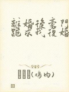 离婚后豪门前夫跪求我复婚小说封面