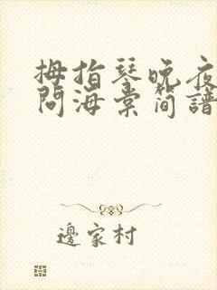 拇指琴晚夜微雨问海棠简谱