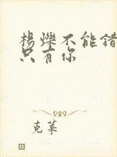 杨烁不能错过的只有你