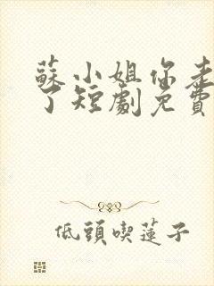 苏小姐你老公掉了短剧免费观看全集