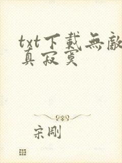 txt下载无敌真寂寞