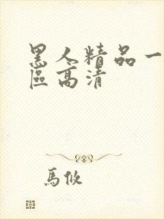 黑人精品一区二区高清