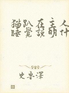 猫趴在主人胸口睡觉说明什么