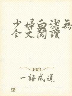 少妇白洁无删减全文阅读