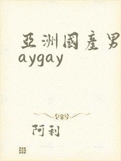 亚洲国产男同gaygay