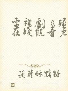 电视剧《归路》在线观看免费高清全封面