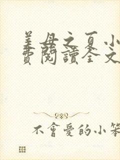 美母之夏小说免费阅读全文最新章节