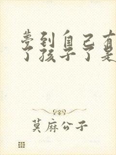 梦到自己有孙子了孩子了是什么预兆