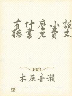 有什么小说软件听书免费又全