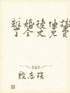 离婚后他揣崽跑了全文免费阅读txt封面