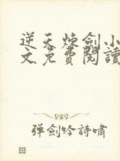 逆天炼剑小说全文免费阅读