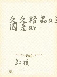 久久精品a亚洲国产av