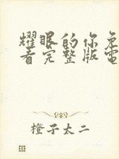 耀眼的你免费观看完整版电视剧全集封面