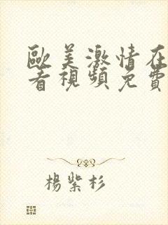 欧美激情在线观看视频免费的