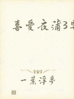 喜爱夜蒲3粤语封面