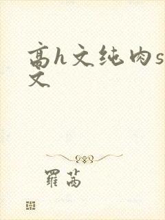 高h文纯肉sm文封面