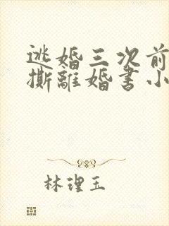 逃婚三次前夫总撕离婚书小说免费封面