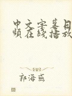 中文字幕日韩视频在线播放