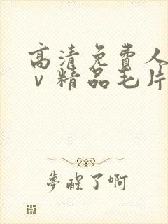 高清免费人妻aⅴ精品毛片