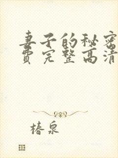 妻子的秘密4免费完整高清电视剧在线看