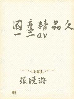 国产精品久久久一二av