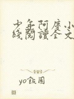 少年阿庆小说在线阅读全文