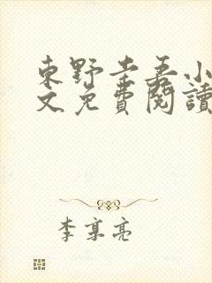 东野圭吾小说全文免费阅读