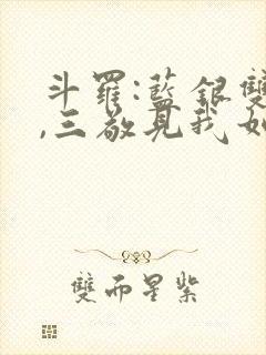 斗罗:蓝银双生,三敬见我如父封面