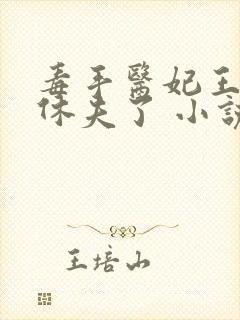 毒手医妃王爷被休夫了 小说完整封面