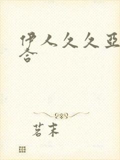 伊人久久亚洲综合