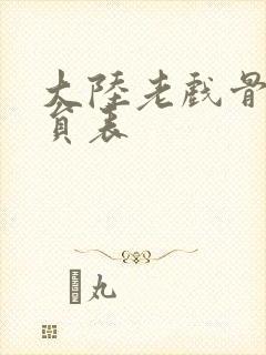 大陆老戏骨男演员表封面