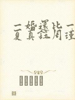 一婚还比一婚高夏真钰周瑾宇